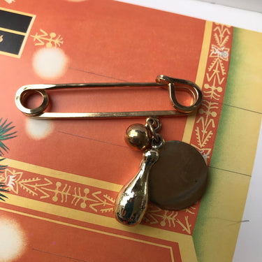 1960s Novelty Bowling Safety Pin Jewelry Bloomers and Frocks